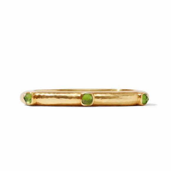 *LIKE NEW* Julie Vos Catalina Stone Hinge Bangle in Iridescent Palmetto Green